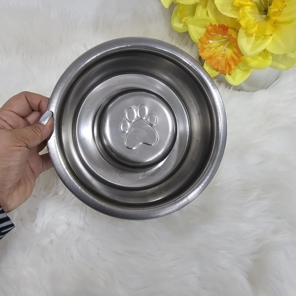 Pets Dog bowl stainless steel New